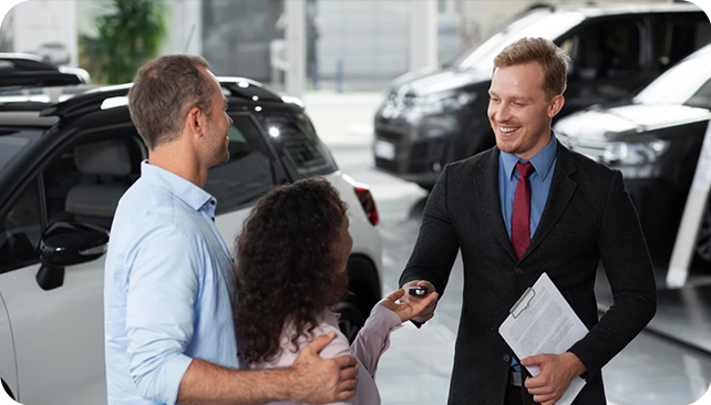 clients and salesman for an unemployed auto loan